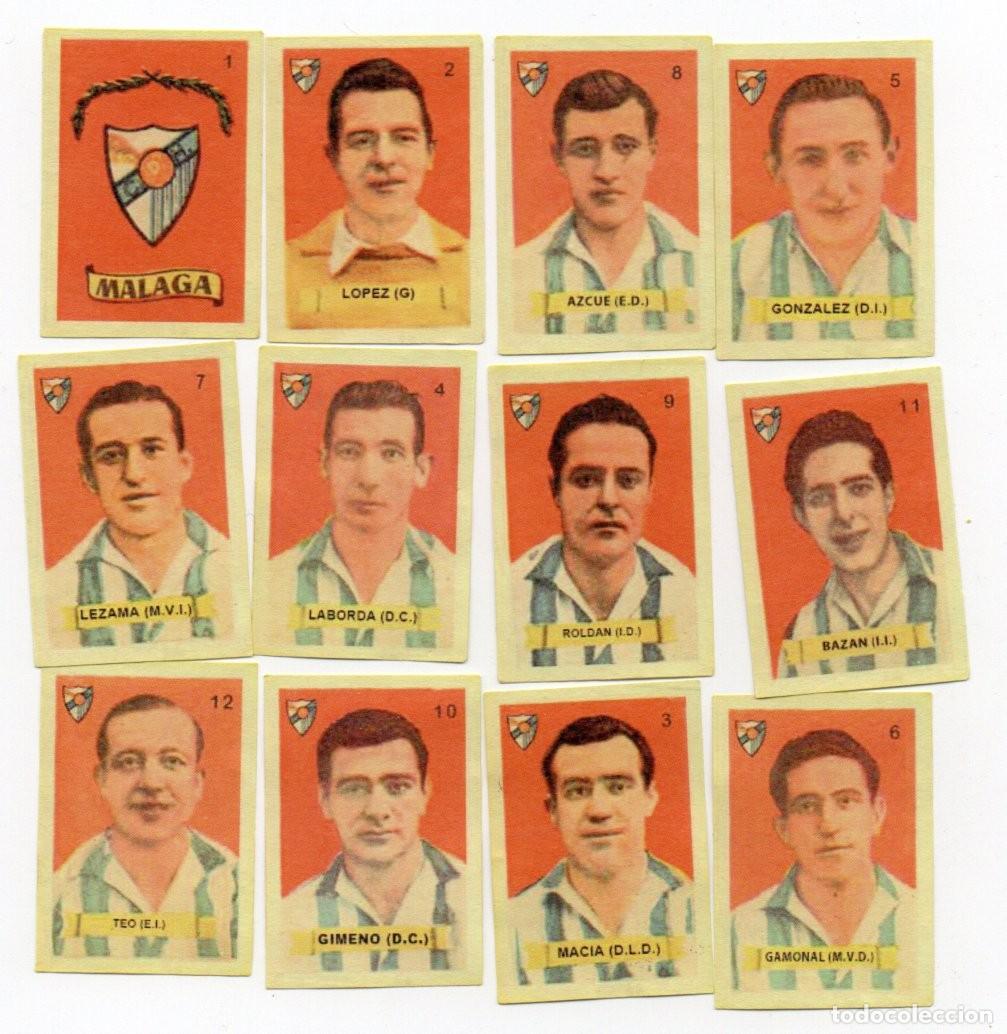 Cromos de F&uacute;tbol: MALAGA, 1949, DE AZAFRANES SALSAFINA.