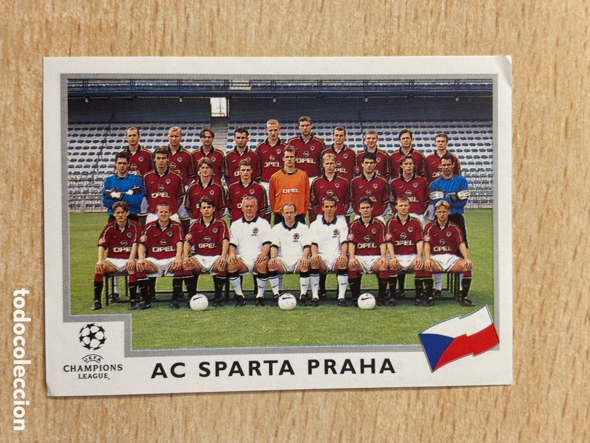 Cromos de F&uacute;tbol: # 239 Plantilla Sparta Praha Champions League 99 00 1999 2000 sin pegar