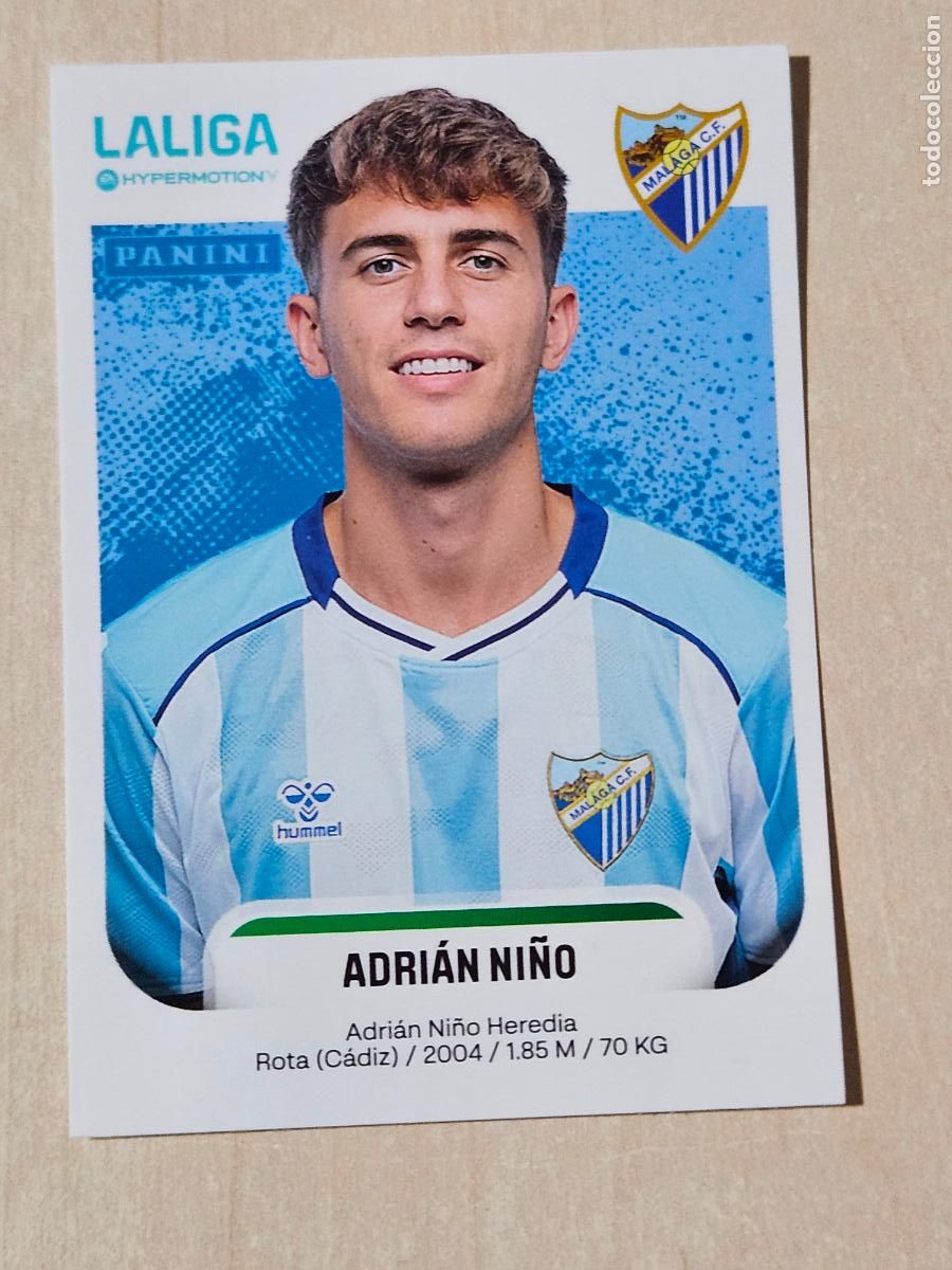 Cromos de F&uacute;tbol: N&ordm; 304 ADRIAN NI&Ntilde;O - MALAGA - CROMO - LIGA HYPERMOTION 2025 2026 SEGUNDA DIVISION 25 26