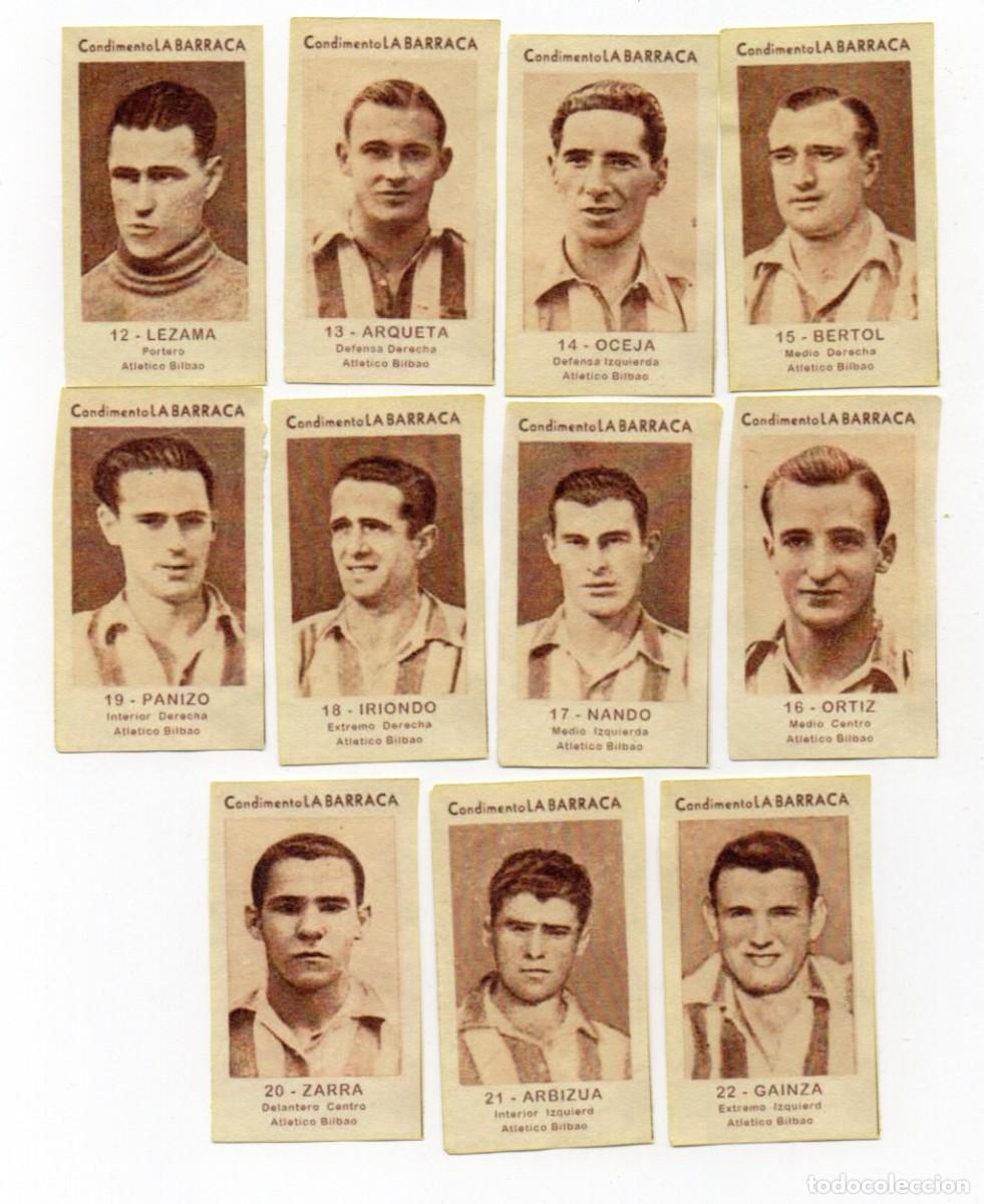 Cromos de F&uacute;tbol: AT, BILBAO, 1943, DE CONDIMENTOS LA BARRACA.