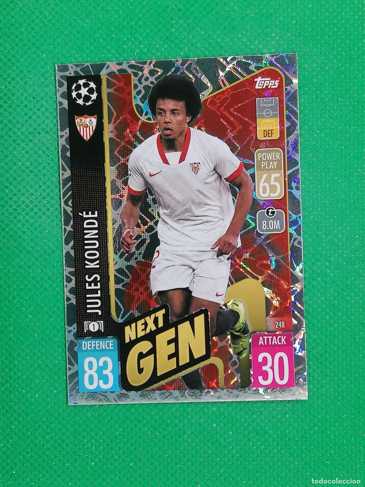 Cromos de F&uacute;tbol: 248 JULES KOUNDE SEVILLA NEXT GEN ⚽TOPPS MATCH ATTAX CHAMPIONS 2021 2022 21 22 ⚽