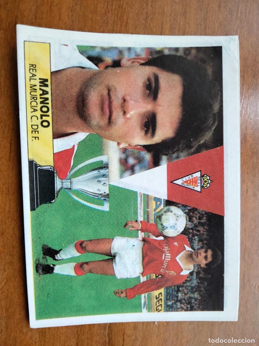 Cromos de F&uacute;tbol: Manolo coloca Murcia cromo &aacute;lbum liga Este 87 88