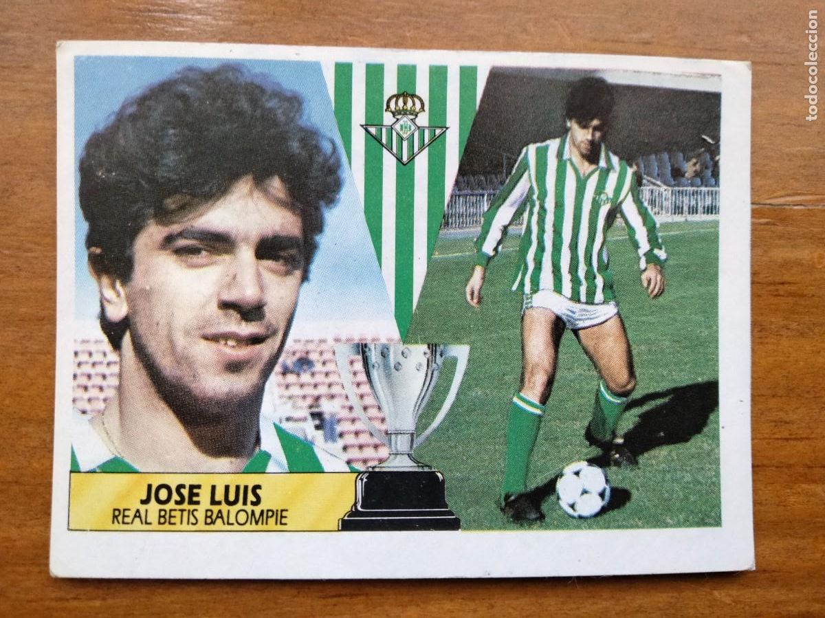 Figurine di Calcio: Jose Luis coloca Betis cromo &aacute;lbum liga Este 87 88