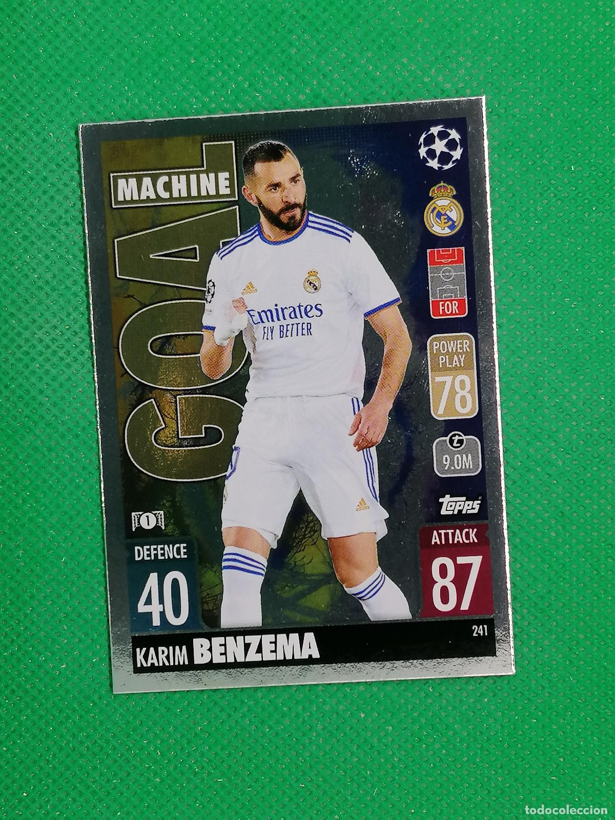 Cromos de F&uacute;tbol: 241 KARIM BENZEMA REAL MADRID GOAL MACHINE ⚽TOPPS MATCH ATTAX CHAMPIONS 2021 2022 21 22 ⚽
