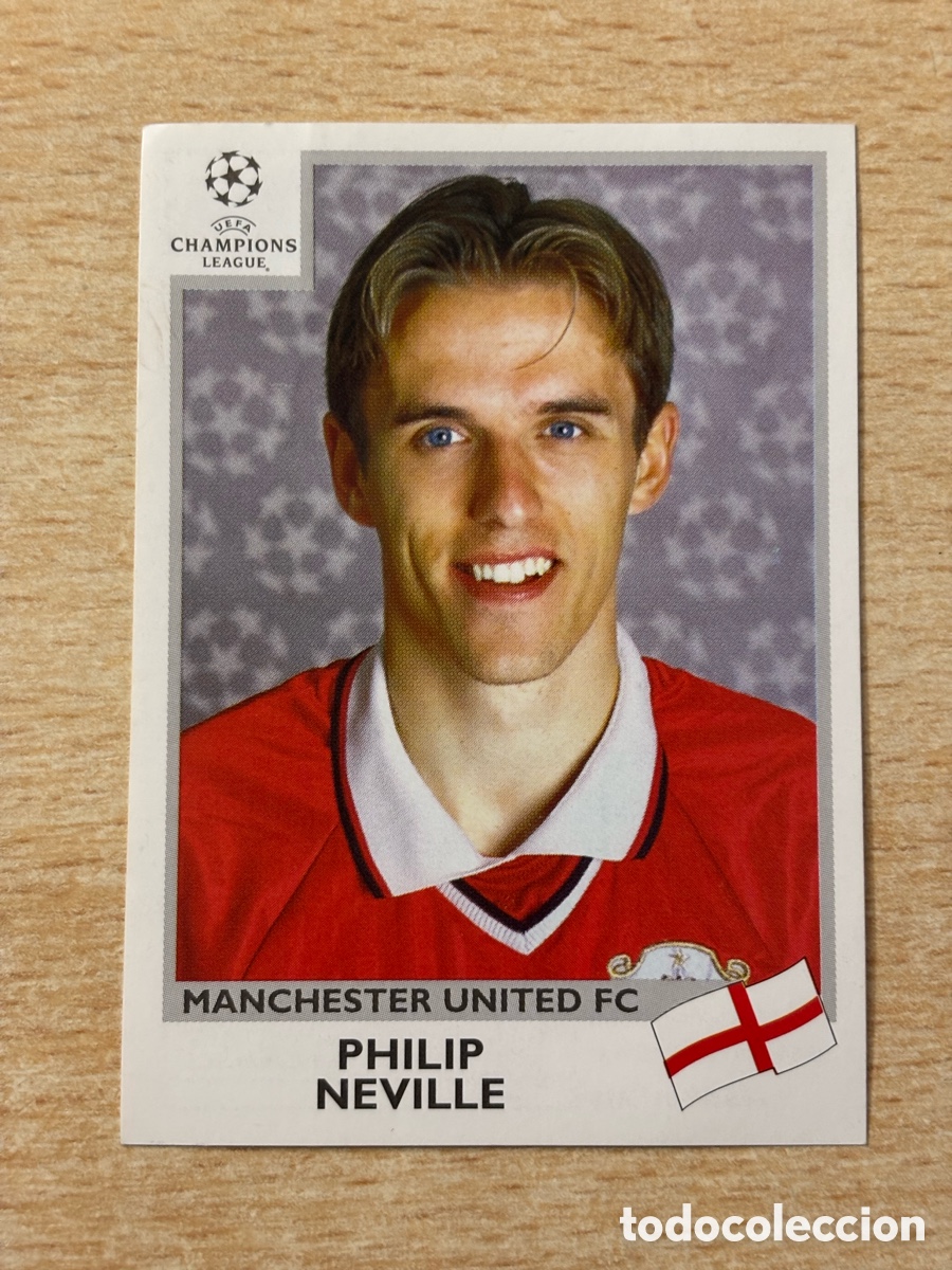 Cromos de F&uacute;tbol: # 126 Neville Manchester United Champions League 99 00 1999 2000 sin pegar