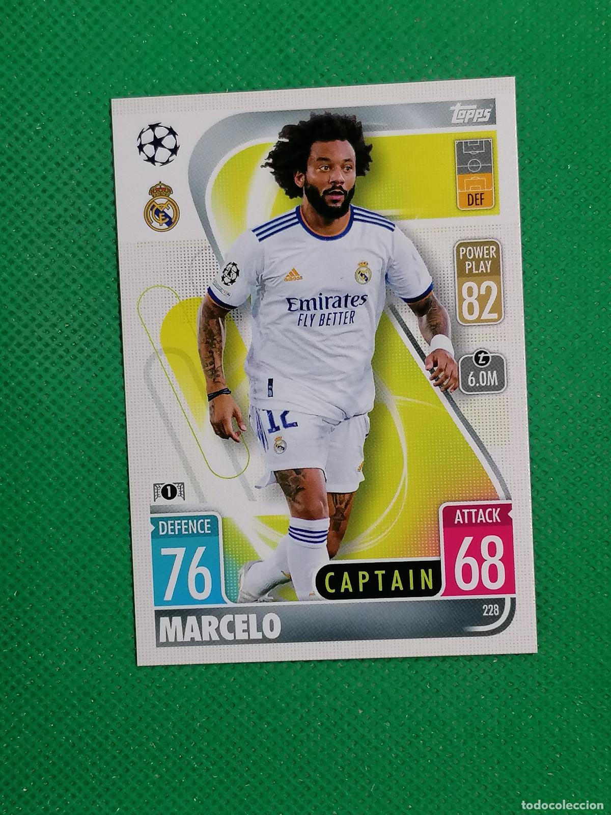 Cromos de F&uacute;tbol: 228 MARCELO REAL MADRID ⚽TOPPS MATCH ATTAX CHAMPIONS 2021 2022 21 22 ⚽