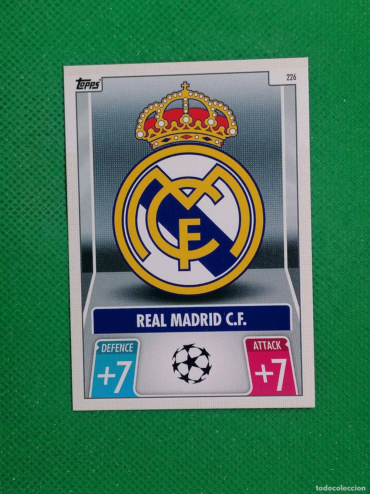 Cromos de F&uacute;tbol: 226 ESCUDO REAL MADRID ⚽TOPPS MATCH ATTAX CHAMPIONS 2021 2022 21 22 ⚽
