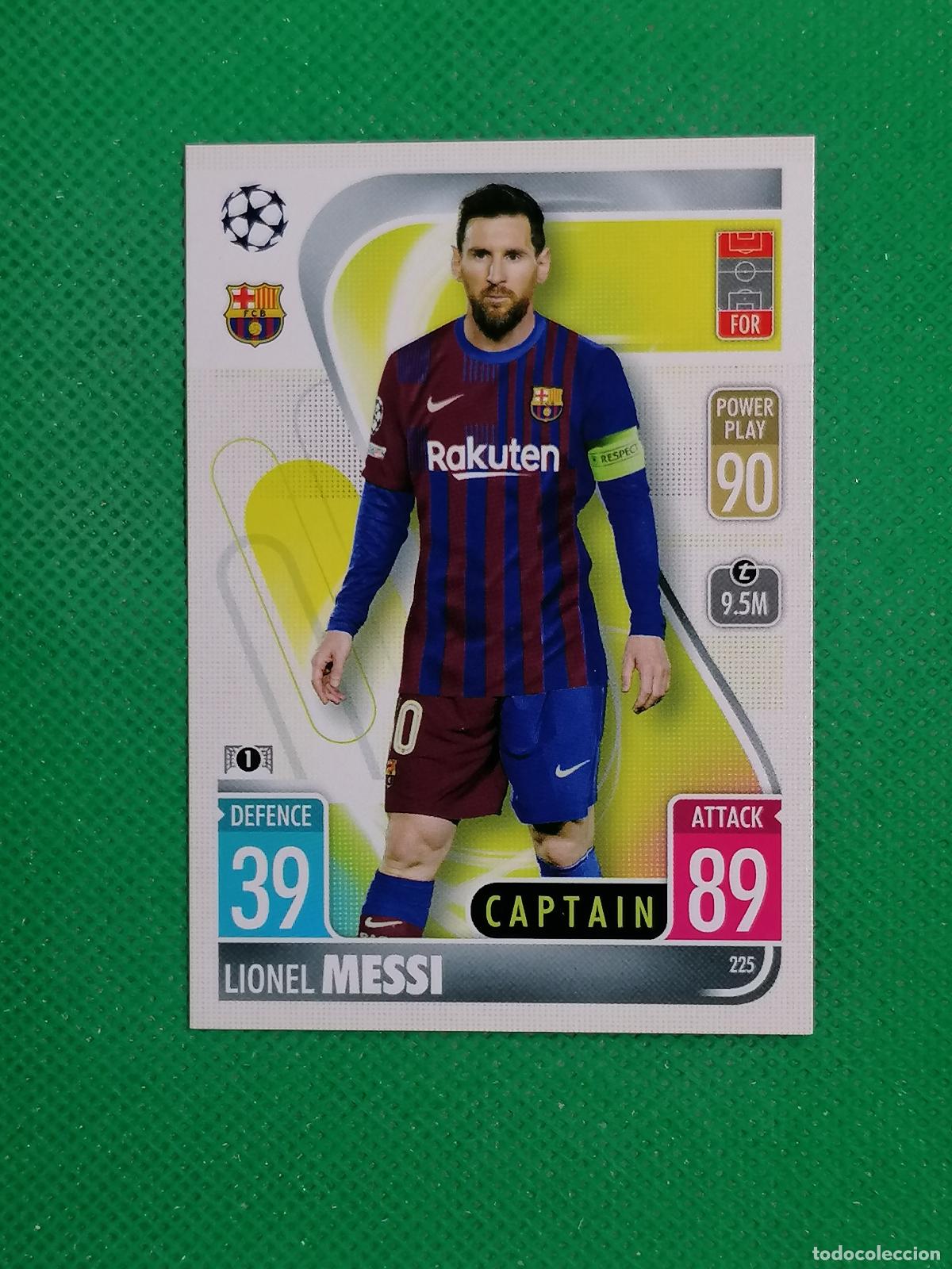 Cromos de F&uacute;tbol: 225 LIONEL MESSI BARCELONA ⚽TOPPS MATCH ATTAX CHAMPIONS 2021 2022 21 22 ⚽