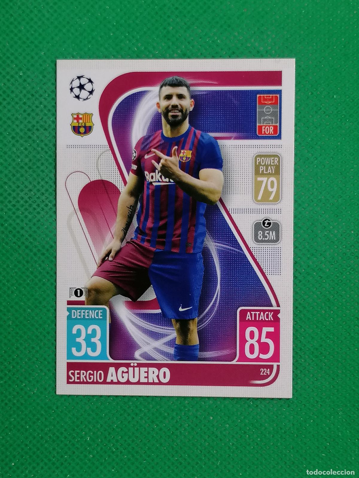 Cromos de F&uacute;tbol: 224 SERGIO AG&Uuml;ERO BARCELONA ⚽TOPPS MATCH ATTAX CHAMPIONS 2021 2022 21 22 ⚽