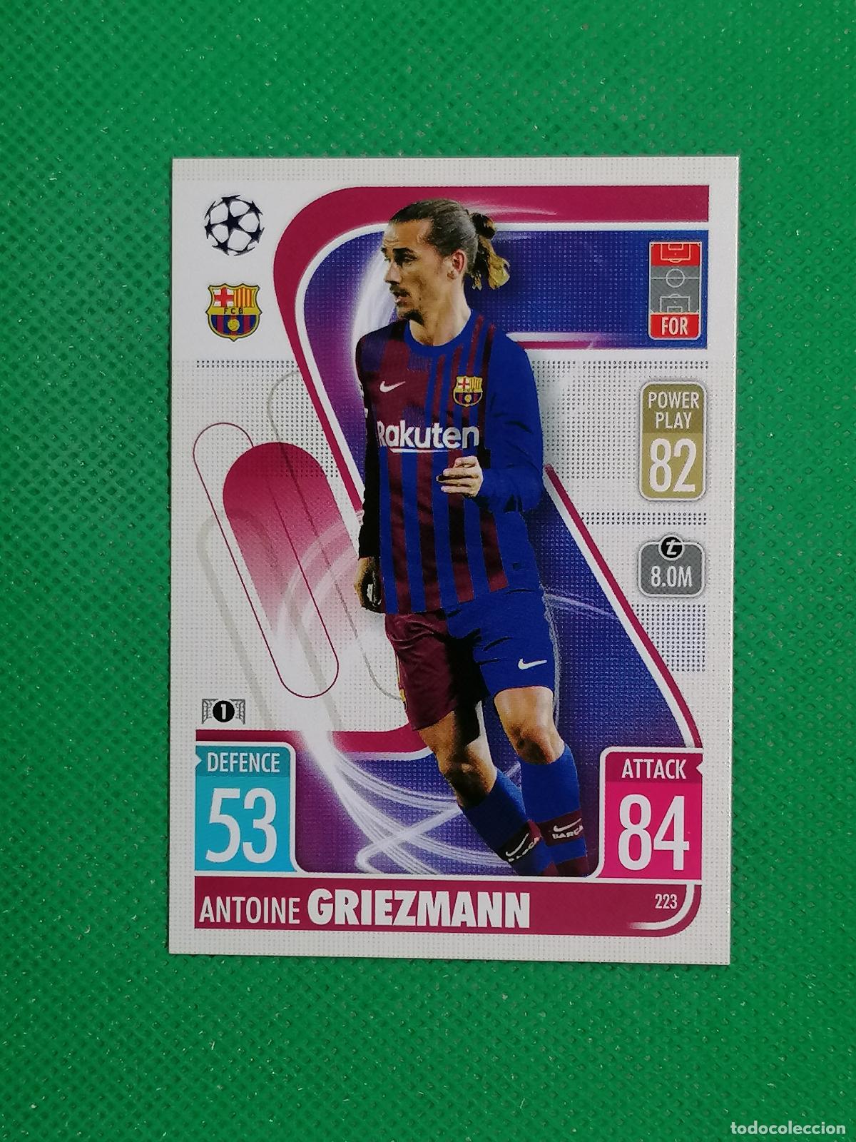 Cromos de F&uacute;tbol: 223 ANTOINE GRIEZMANN BARCELONA ⚽TOPPS MATCH ATTAX CHAMPIONS 2021 2022 21 22 ⚽