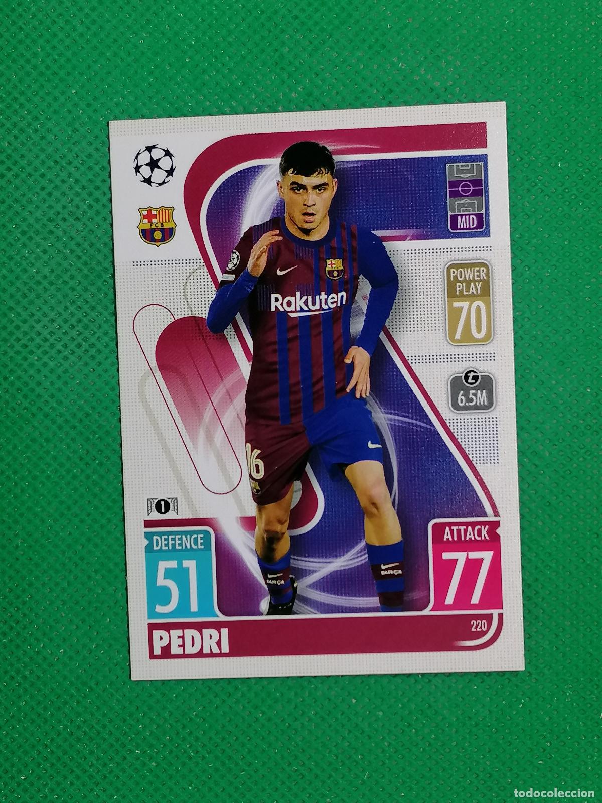 Cromos de F&uacute;tbol: 220 PEDRI BARCELONA ⚽TOPPS MATCH ATTAX CHAMPIONS 2021 2022 21 22 ⚽