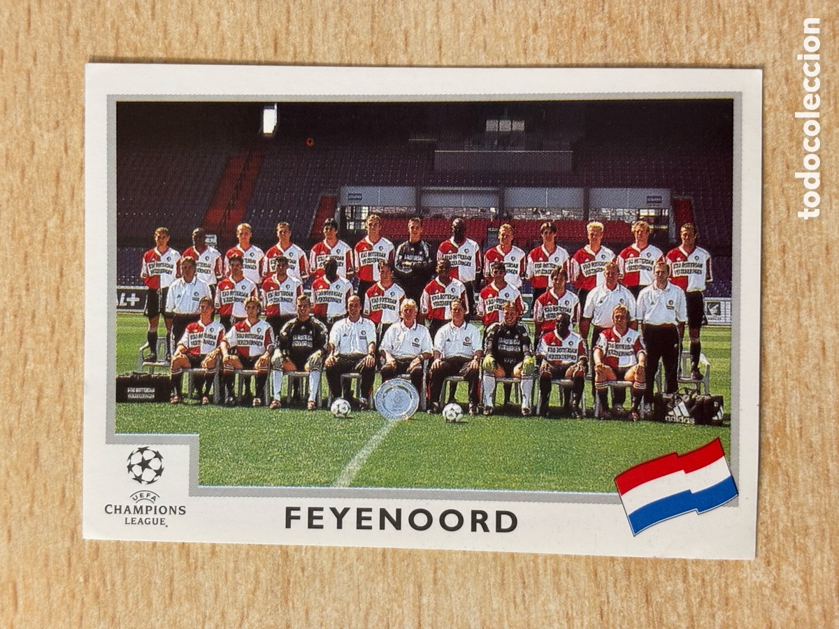 Cromos de F&uacute;tbol: # 86 Plantilla Feyenoord Champions League 99 00 1999 2000 sin pegar