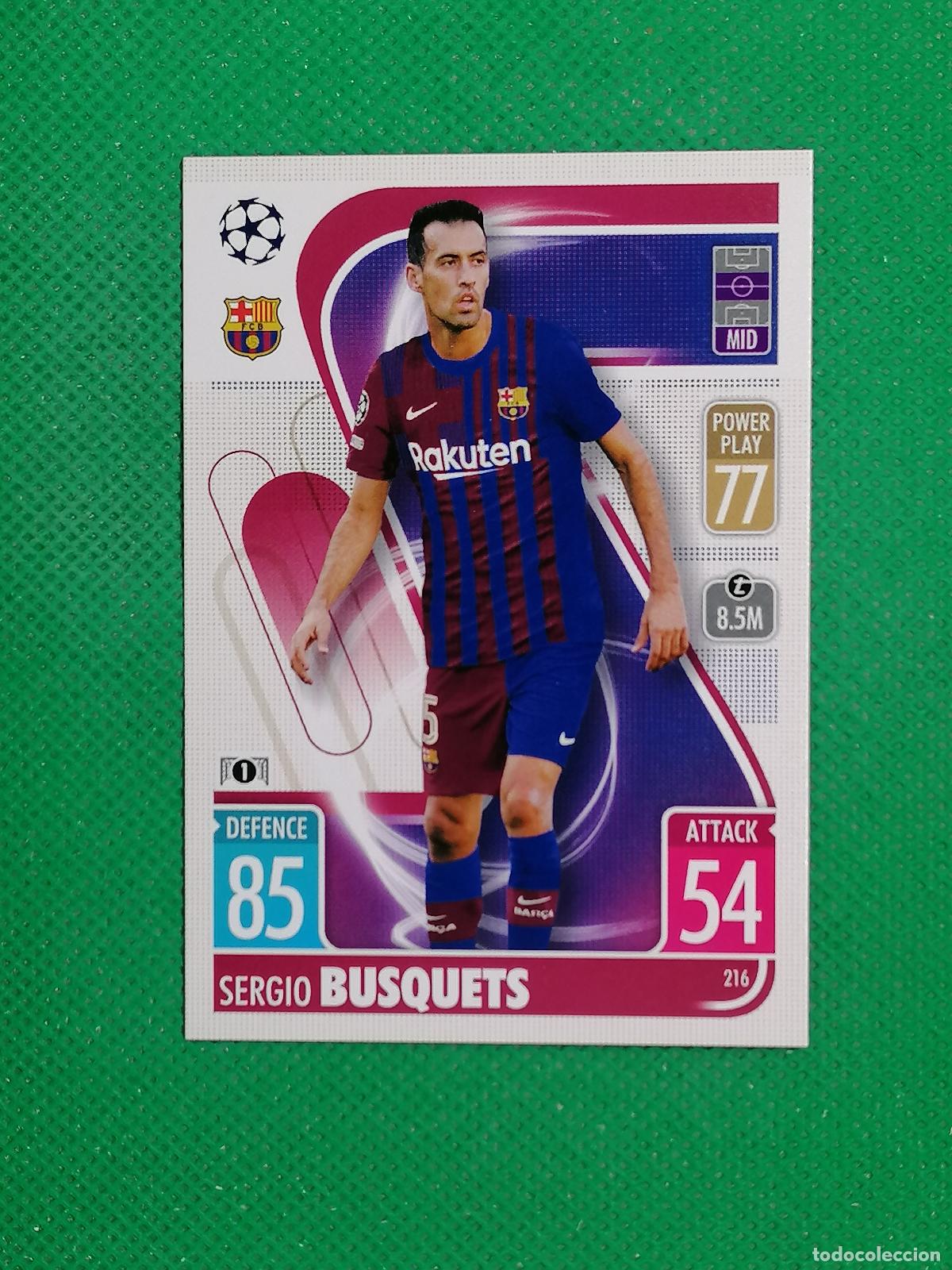 Cromos de F&uacute;tbol: 216 SERGIO BUSQUETS BARCELONA ⚽TOPPS MATCH ATTAX CHAMPIONS 2021 2022 21 22 ⚽