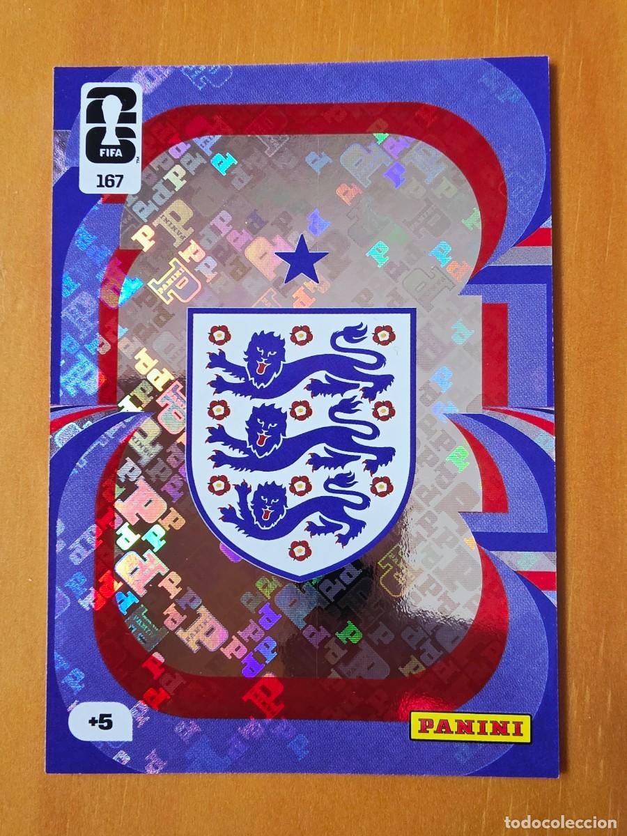 Cromos de F&uacute;tbol: 167 Escudo Logo, Inglaterra, Panini Adrenalyn XL Fifa World Cup 2026 Mundial 26