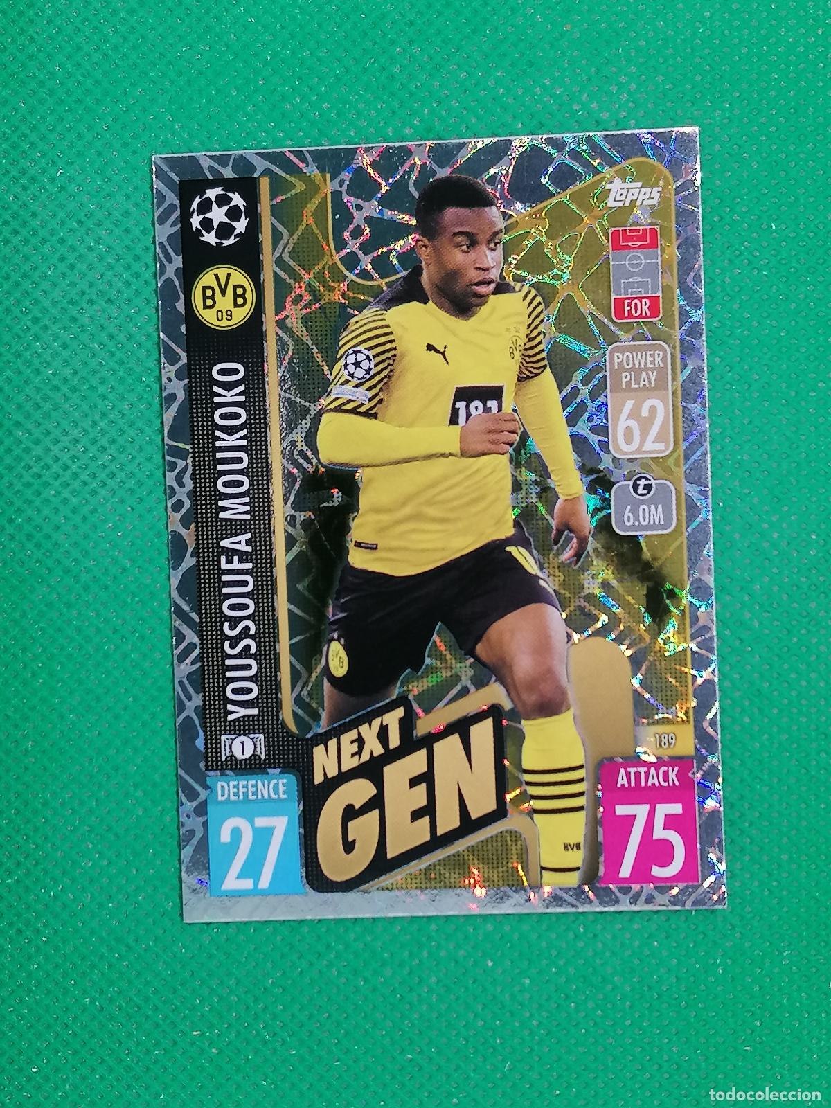 Cromos de F&uacute;tbol: 189 YOUSSOUFA MOUKOKO BORUSSIA NEXT GEN ⚽TOPPS MATCH ATTAX CHAMPIONS 2021 2022 21 22 ⚽