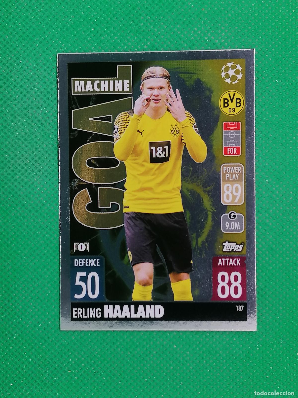 Cromos de F&uacute;tbol: 187 ERLING HAALAND BORUSSIA GOAL MACHINE ⚽TOPPS MATCH ATTAX CHAMPIONS 2021 2022 21 22 ⚽