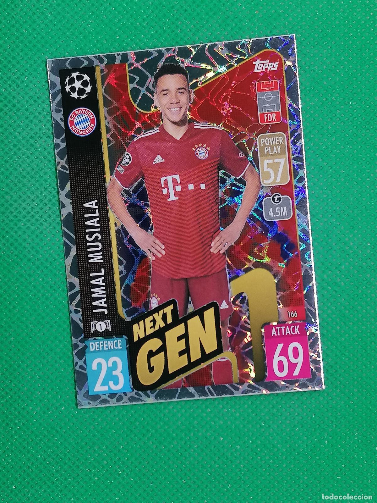 Cartes &agrave; collectionner de Football: 166 JAMAL MUSIALA BAYERN MUNICH NEXT GEN ⚽TOPPS MATCH ATTAX CHAMPIONS 2021 2022 21 22 ⚽