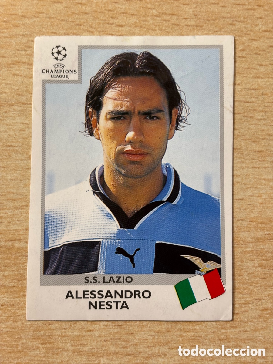 Cromos de F&uacute;tbol: # 4 Nesta Lazio Champions League 99 00 1999 2000 sin pegar