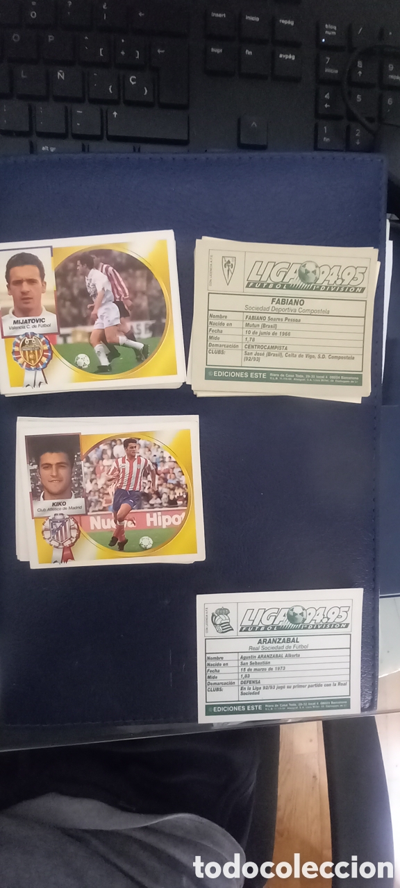 Cartes &agrave; collectionner de Football: Lote 36 cromos LIGA 94 95 NUNCA PEGADOS Ediciones ESTE
