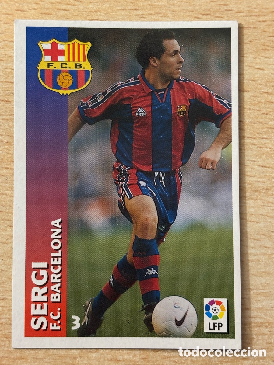 Cartes &agrave; collectionner de Football: # 3 Sergi FC Barcelona Chupa Chups 98 99