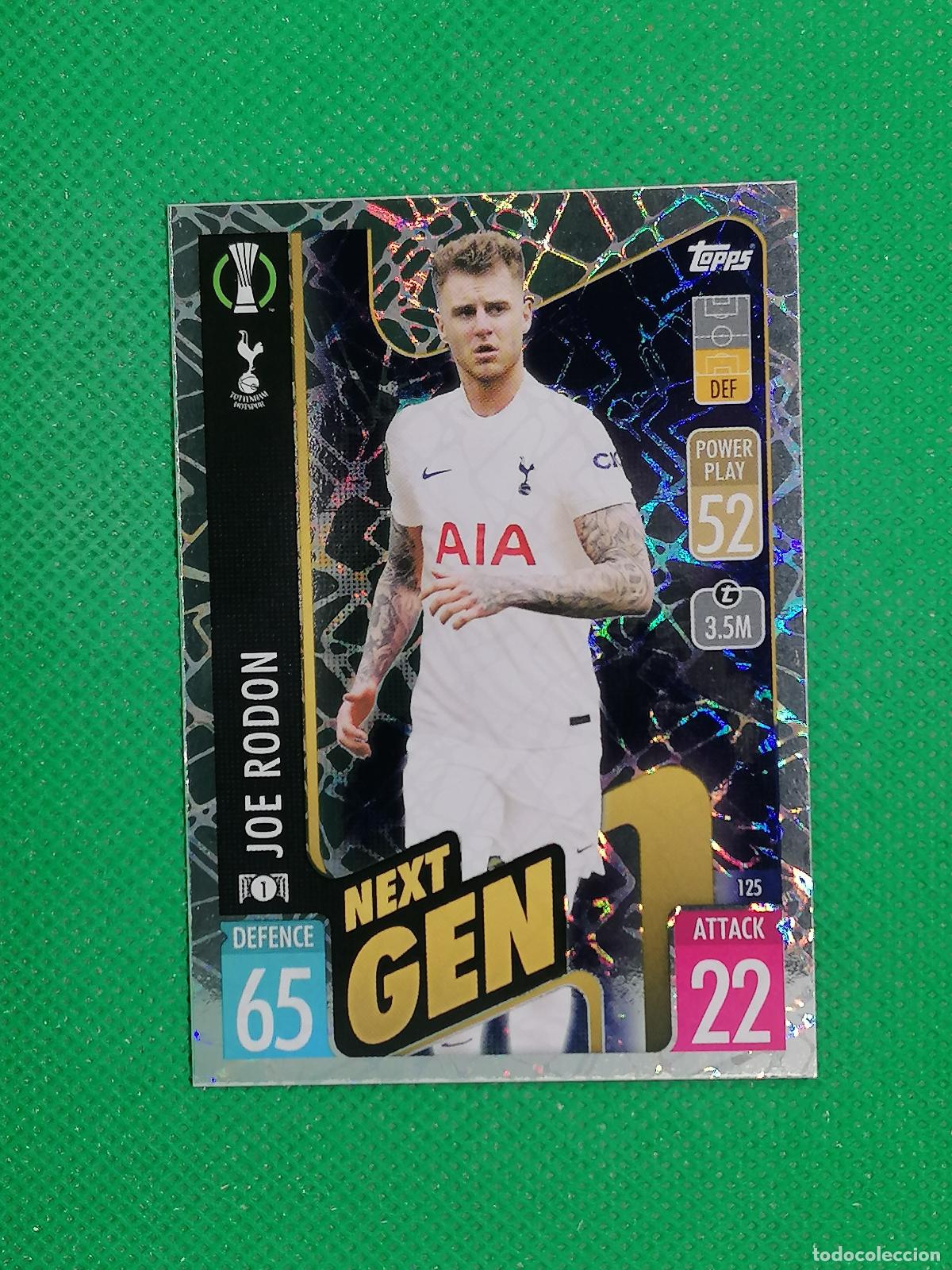 Cartes &agrave; collectionner de Football: 125 JOE RODON TOTTENHAM NEXT GEN ⚽TOPPS MATCH ATTAX CHAMPIONS 2021 2022 21 22 ⚽