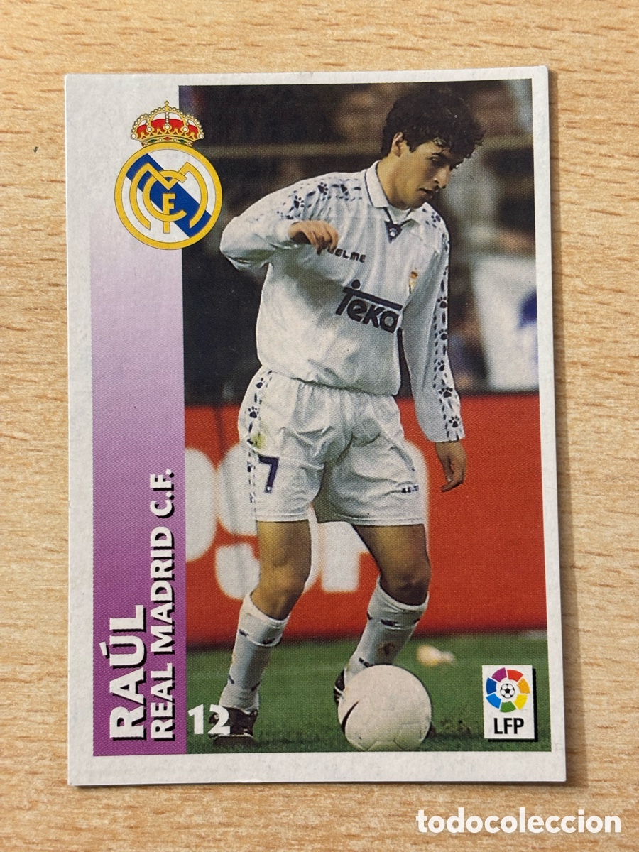 Cromos de F&uacute;tbol: # 12 Raul Real Madrid Chupa Chups 98 99