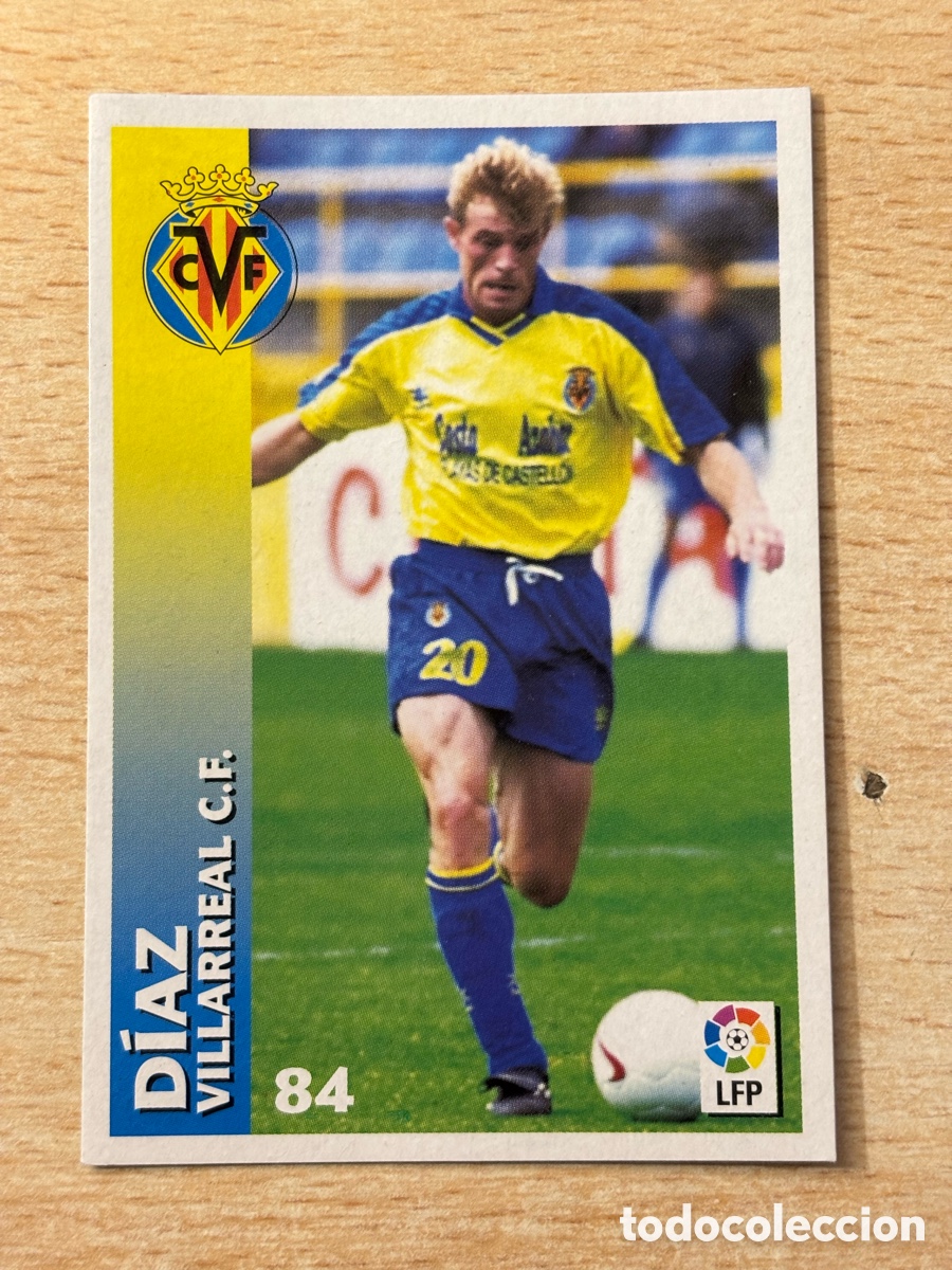 Cromos de F&uacute;tbol: # 84 Diaz Villarreal Chupa Chups 98 99