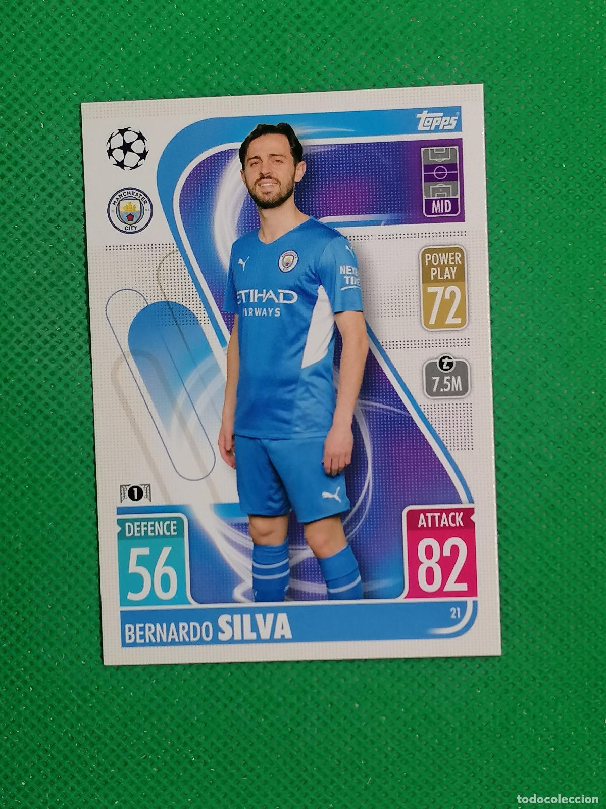 Cromos de F&uacute;tbol: 21 BERNARDO SILVA MANCHESTER CITY ⚽TOPPS MATCH ATTAX CHAMPIONS 2021 2022 21 22 ⚽