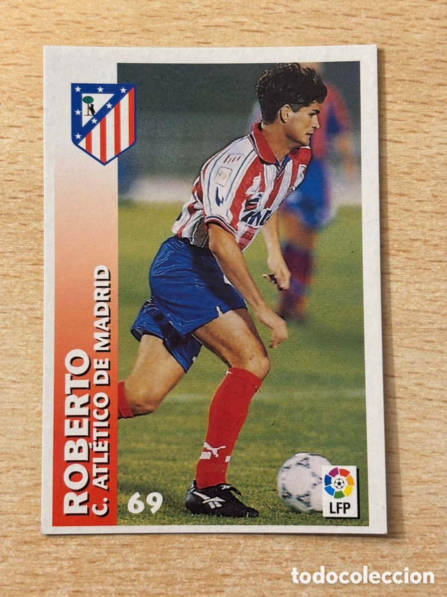 Cromos de F&uacute;tbol: # 69 Roberto Atl&eacute;tico de Madrid Chupa Chups 98 99