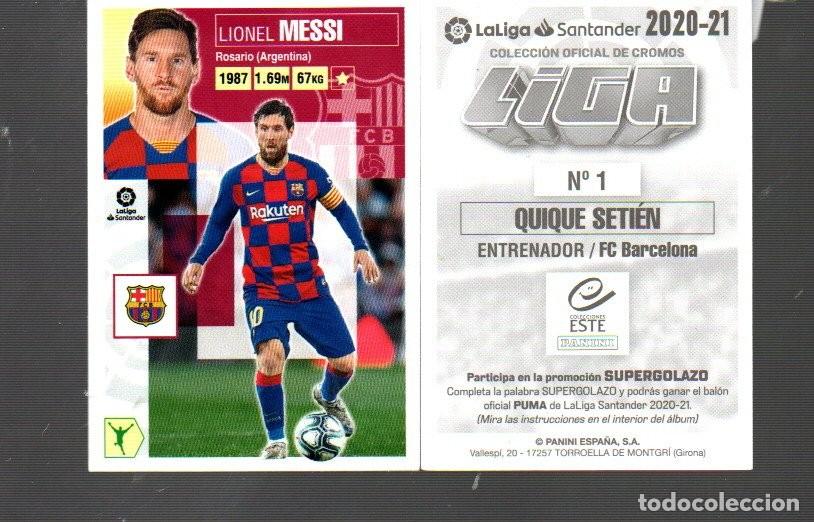Cromos de F&uacute;tbol: SIETE CROMO DE LIGA FUTBOL DEL A&Ntilde;O 2020 / 21 EDITOR ESTE Y PANINI DEL BARCELONA SIN PEGAR