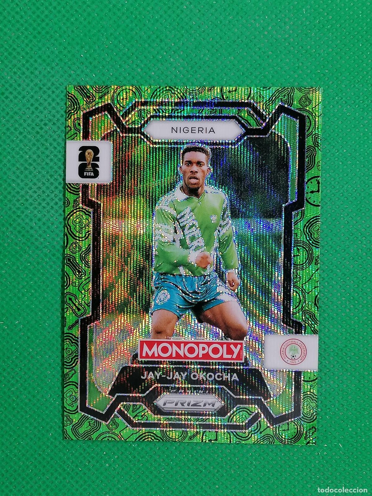 Cromos de F&uacute;tbol: 82 JAY JAY OKOCHA NIGERIA VERDE PARALELA ⚽ PANINI PRIZM MONOPOLY FIFA WORLD CUP 26 2026 ⚽
