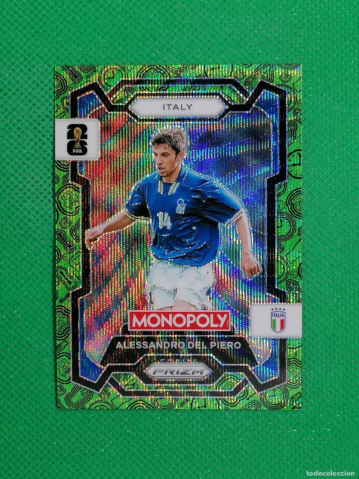 Cromos de F&uacute;tbol: 39 ALESSANDRO DEL PIERO ITALIA VERDE PARALELA ⚽ PANINI PRIZM MONOPOLY FIFA WORLD CUP 26 2026 ⚽