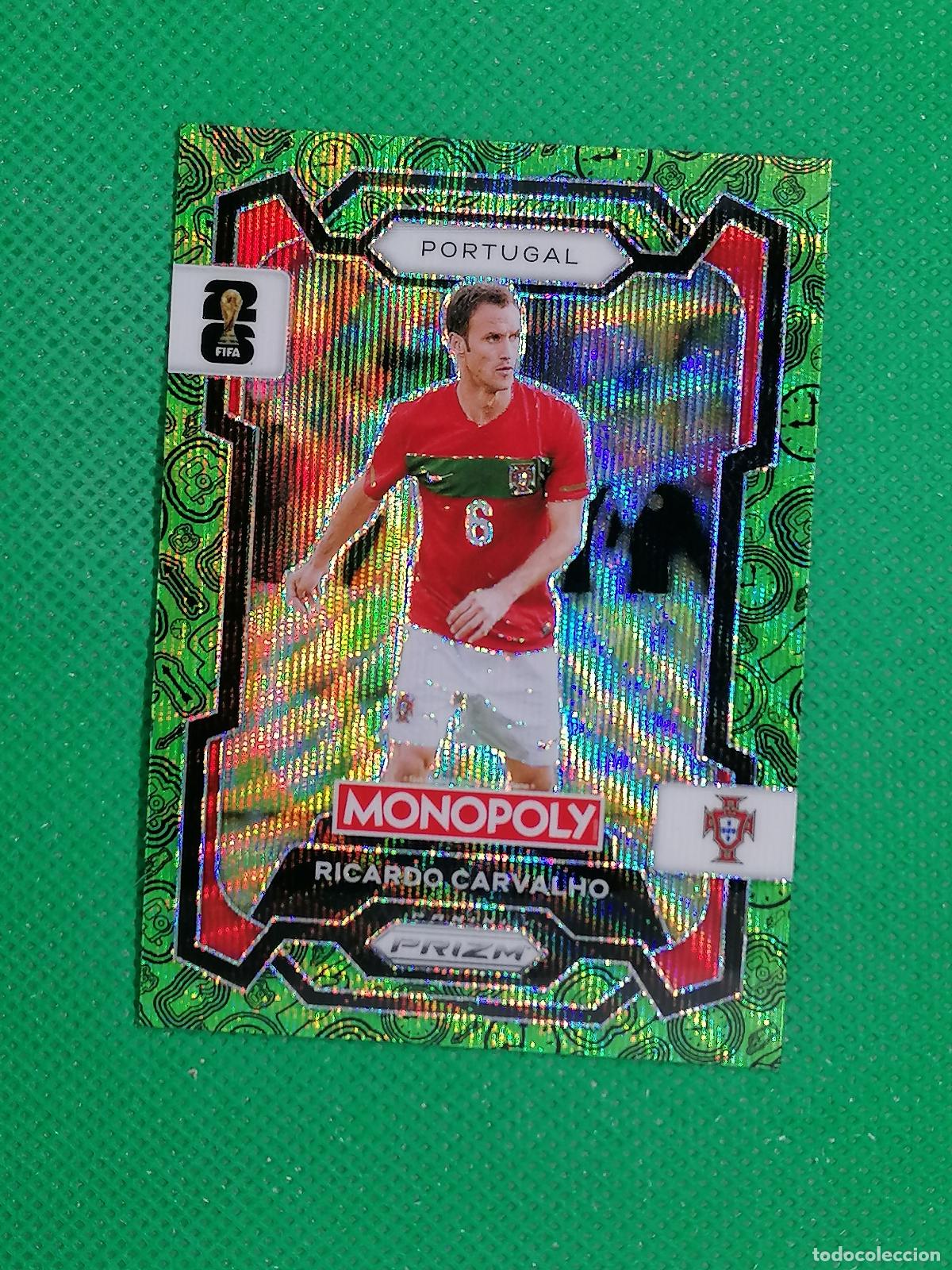 Cromos de F&uacute;tbol: 32 RICARDO CARVALHO PORTUGAL VERDE PARALELA ⚽ PANINI PRIZM MONOPOLY FIFA WORLD CUP 26 2026 ⚽