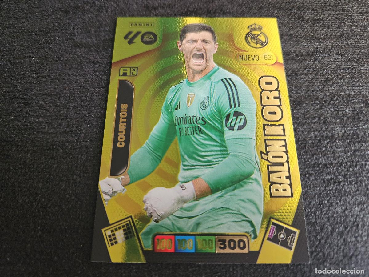 Cromos de F&uacute;tbol: ADRENALYN XL 2025-26 NUEVO BAL&Oacute;N DE ORO COURTOIS REAL MADRID N&ordm; 521