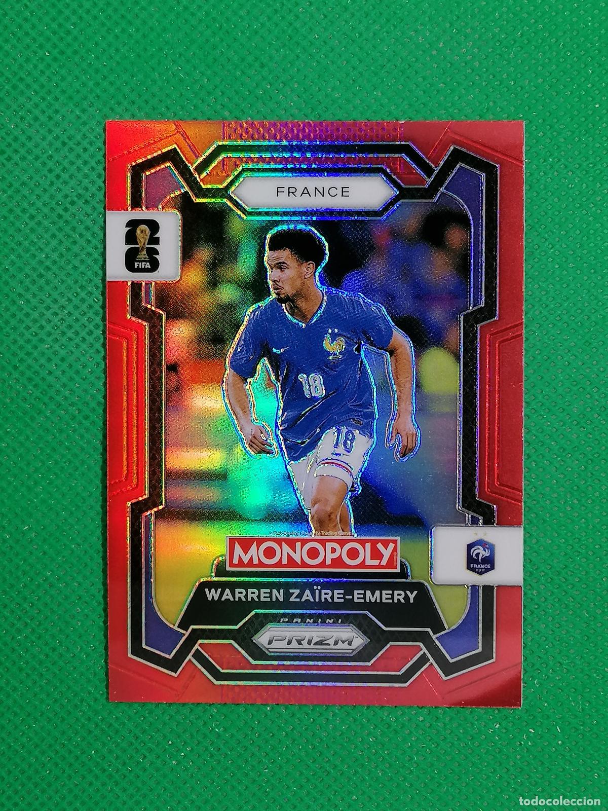 Cromos de F&uacute;tbol: 11 WARREN ZAIRE EMERY FRANCIA RED ROJA PARALELA ⚽ PANINI PRIZM MONOPOLY FIFA WORLD CUP 26 2026 ⚽
