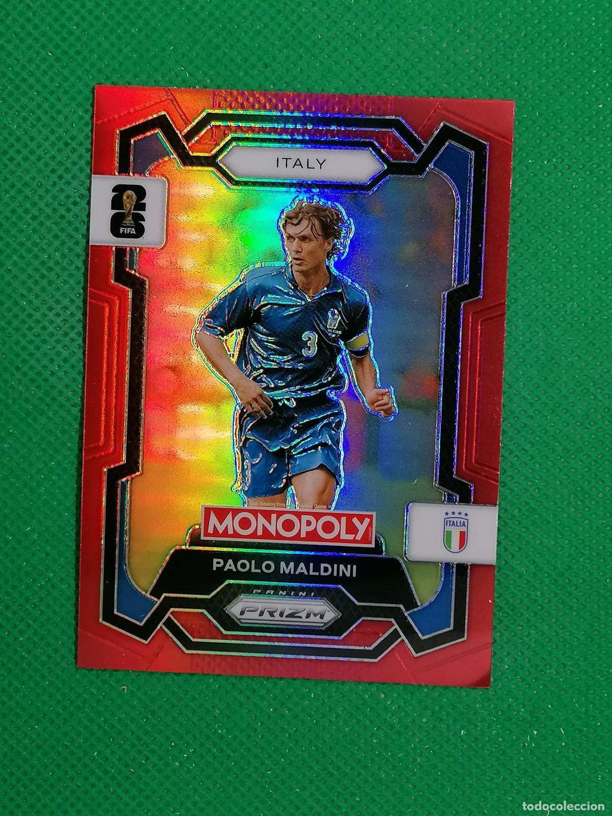 Cromos de F&uacute;tbol: 37 PAOLO MALDINI ITALIA RED ROJA PARALELA ⚽ PANINI PRIZM MONOPOLY FIFA WORLD CUP 26 2026 ⚽