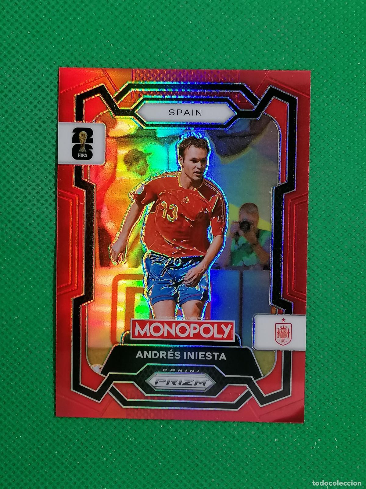 Cromos de F&uacute;tbol: 43 ANDRES INIESTA ESPA&Ntilde;A RED ROJA PARALELA ⚽ PANINI PRIZM MONOPOLY FIFA WORLD CUP 26 2026 ⚽