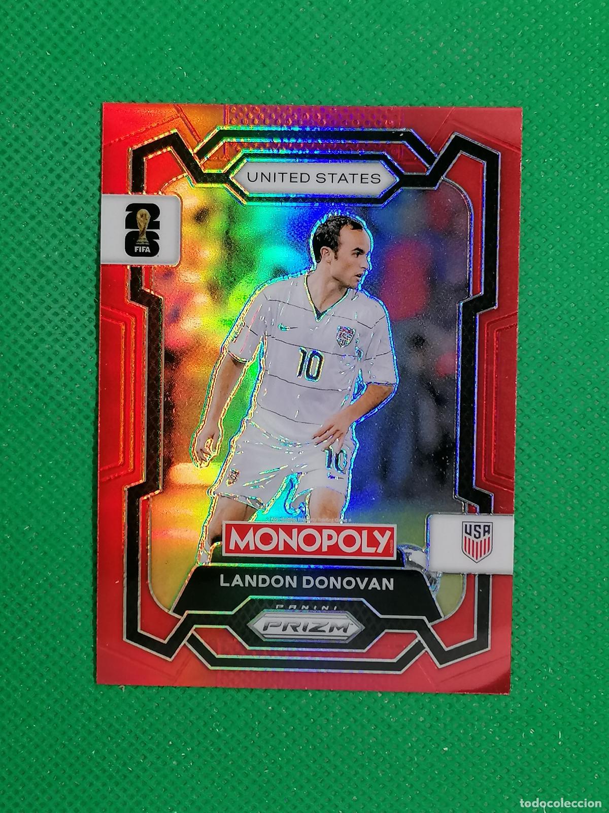 Cromos de F&uacute;tbol: 48 LANDON DONOVAN USA RED ROJA PARALELA ⚽ PANINI PRIZM MONOPOLY FIFA WORLD CUP 26 2026 ⚽