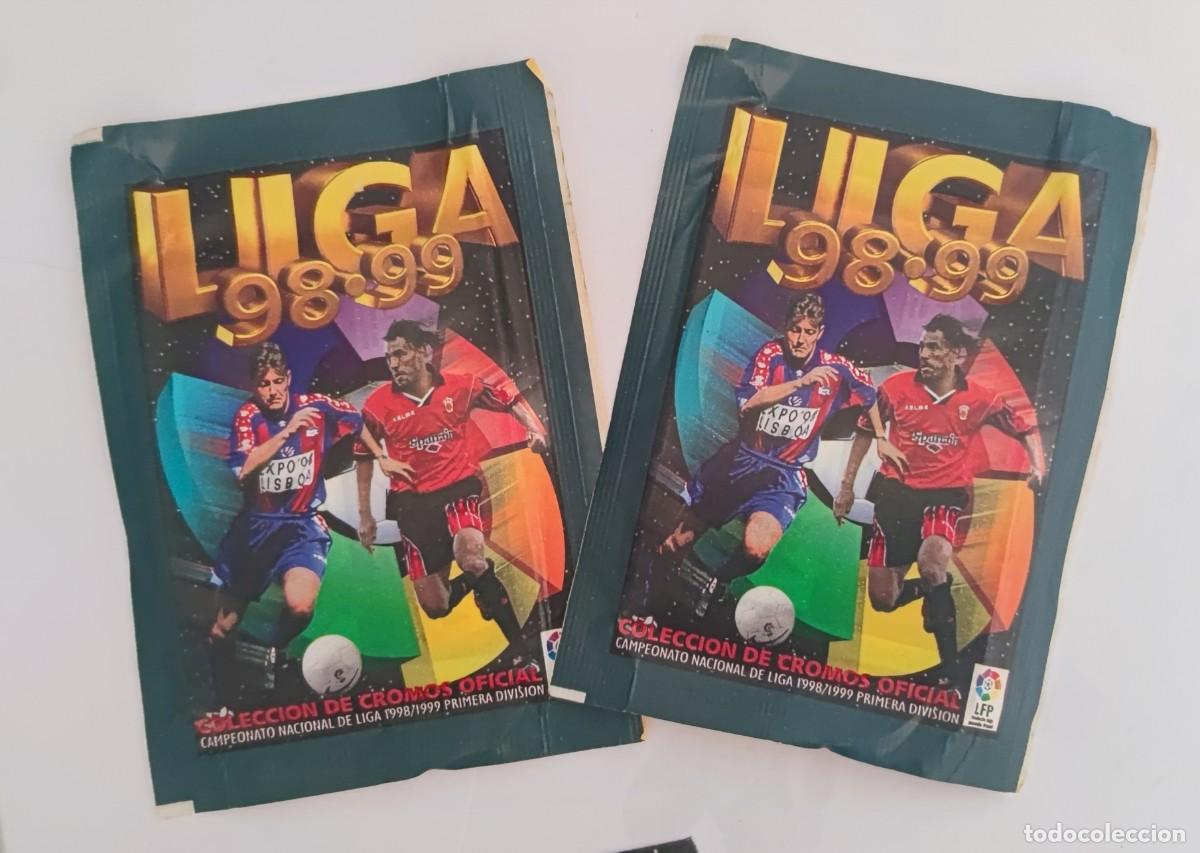 Cromos de F&uacute;tbol: 2 sobres sin abrir ediciones Este liga 98/99