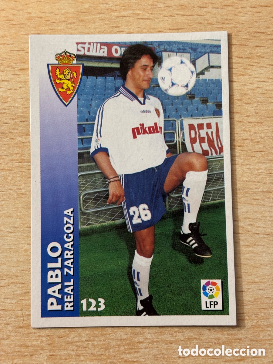 Cromos de F&uacute;tbol: # 123 Pablo Real Zaragoza Chupa Chups 98 99