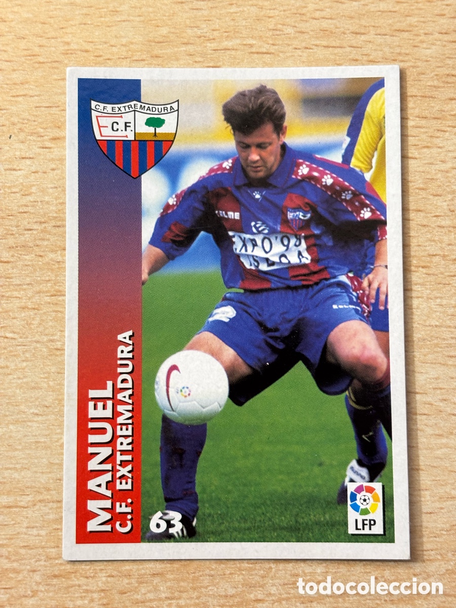 Cromos de F&uacute;tbol: # 63 Manuel CF Extremadura Chupa Chups 98 99