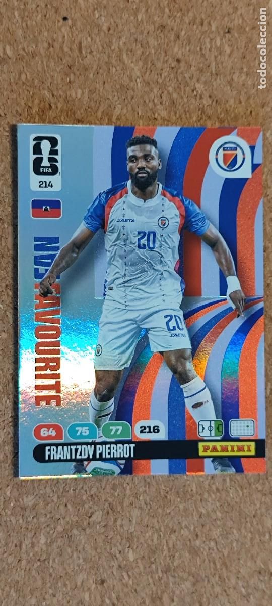 Cromos de F&uacute;tbol: ADRENALYN XL FIFA WORLD CUP 2026 CARD FANS FAVOURITE PIERROT HAITI # 214 PANINI