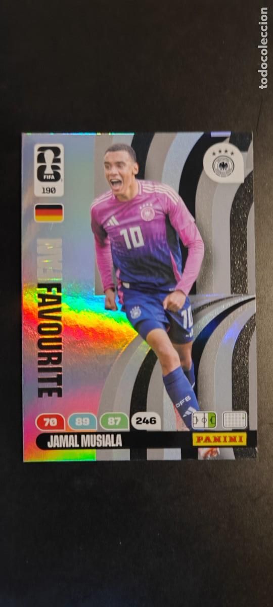 Cromos de F&uacute;tbol: ADRENALYN XL FIFA WORLD CUP 2026 CARD FAN FAVOURITE MUSIALA ALEMANIA # 190 PANINI
