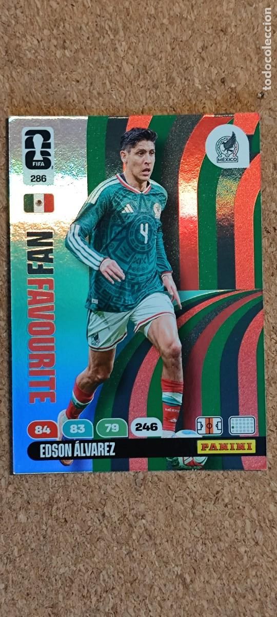 Cromos de F&uacute;tbol: ADRENALYN XL FIFA WORLD CUP 2026 CARD FANS FAVOURITE ALVAREZ MEXICO # 286 PANINI