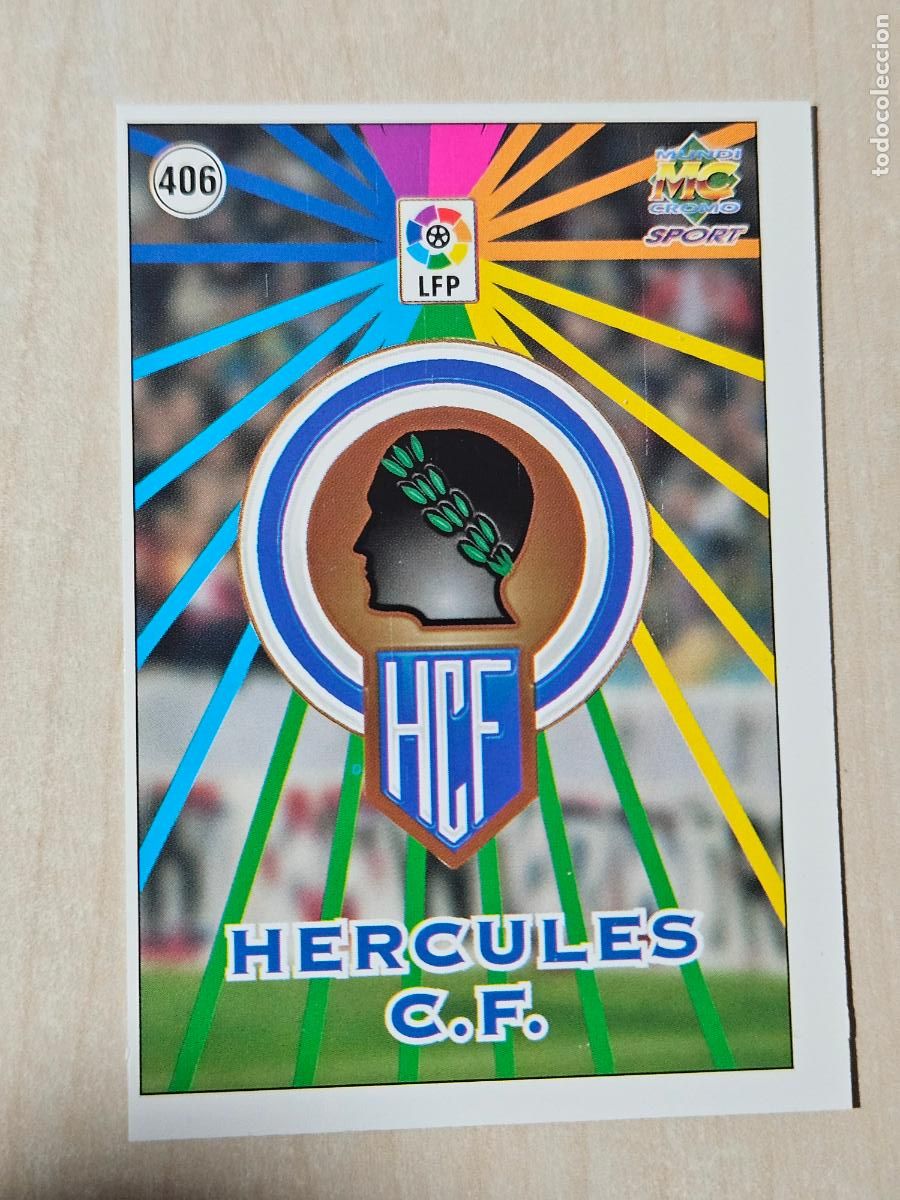 Cromos de F&uacute;tbol: 406 HERCULES - MUNDICROMO - FICHAS DE LA LIGA 98 99 - ESCUDO SEGUNDA DIVISION