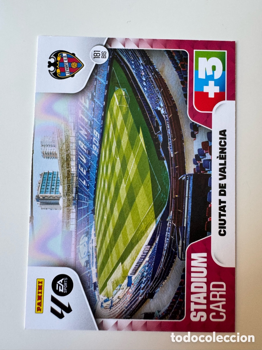 Cromos de F&uacute;tbol: PANINI ADRENALYN XL LIGA EA SPORTS 2025-2026 25-26 &ndash; ESTADIO N&ordm; 181 BIS &ndash; Estadi Ciutat de Val&egrave;ncia