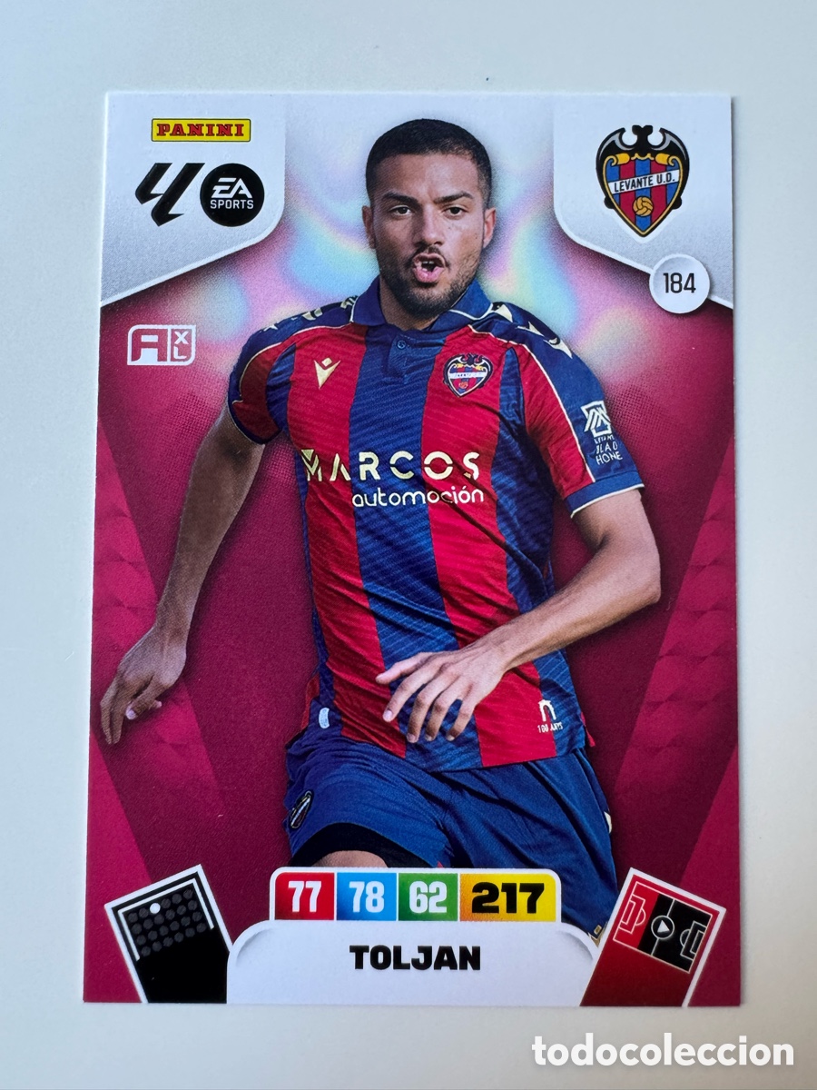 Cromos de F&uacute;tbol: PANINI ADRENALYN XL LIGA EA SPORTS 2025-2026 25-26 &ndash; Jeremy Toljan Levante UD N&ordm; 184