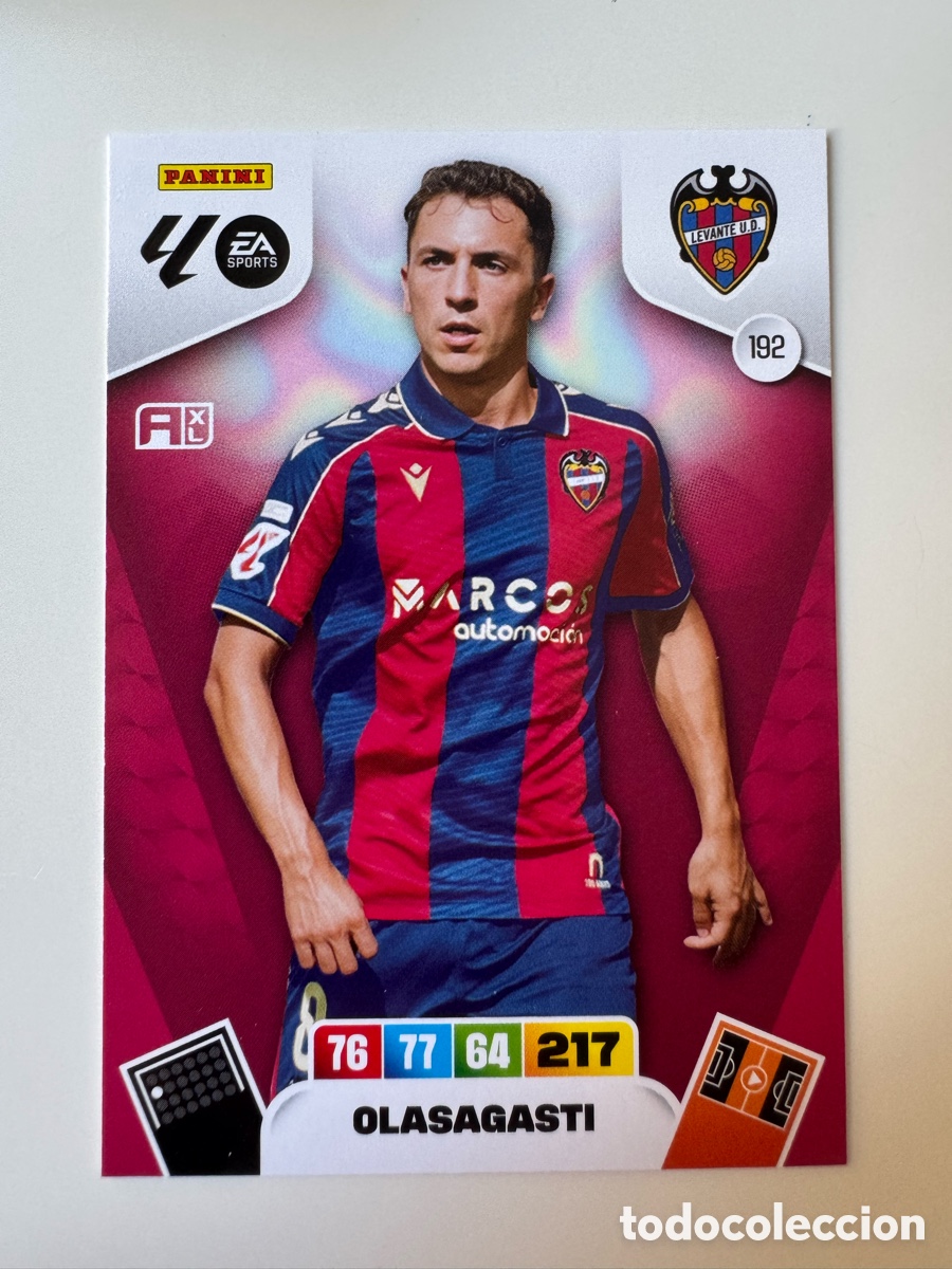 Cromos de F&uacute;tbol: PANINI ADRENALYN XL LIGA EA SPORTS 2025-2026 25-26 &ndash; Jon Ander Olasagasti Levante UD N&ordm; 192