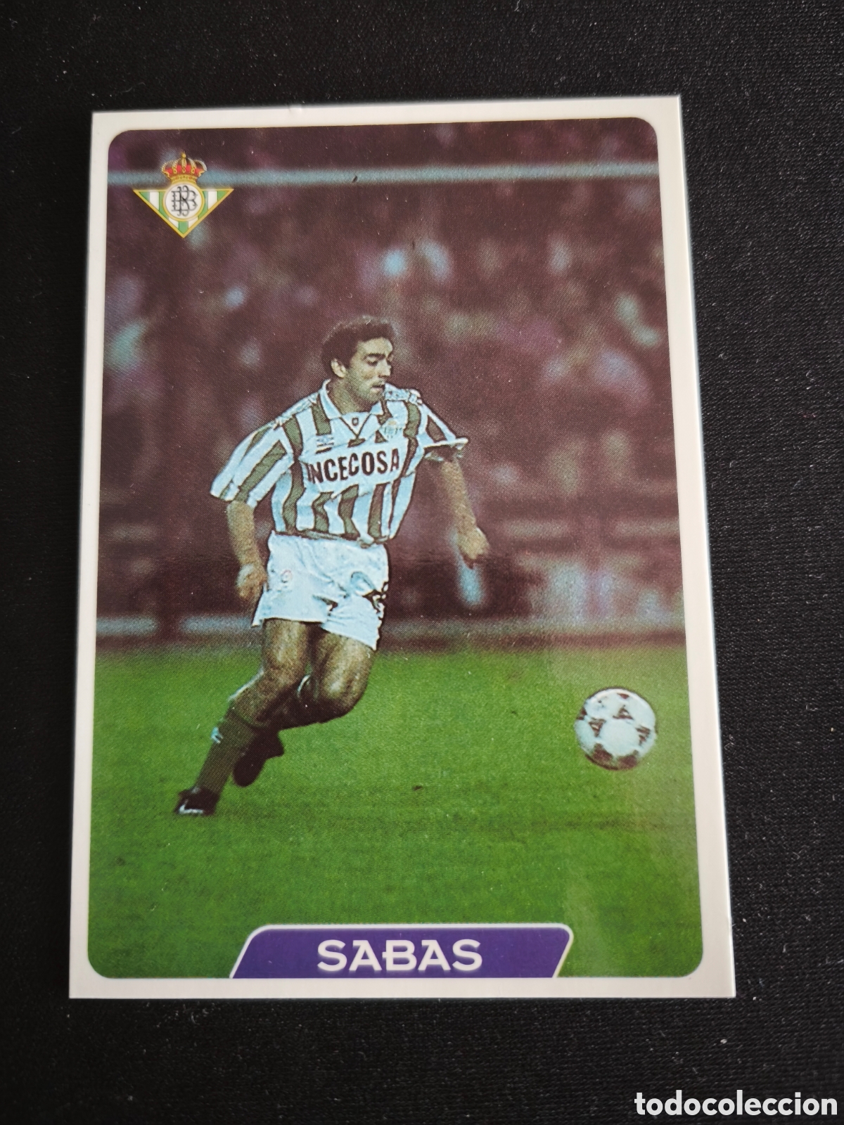 Cromos de F&uacute;tbol: 52 Sabas Betis LAS FICHAS DE LA LIGA MUNDICROMO 1995 1996 95 96