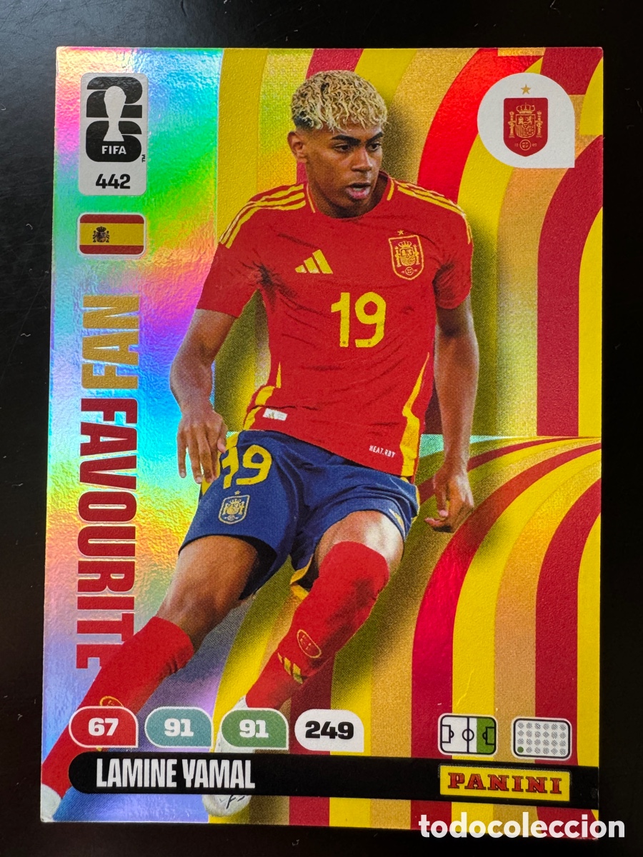 Cromos de F&uacute;tbol: Lamine Yamal Fan Favourite Espa&ntilde;a 442 Mundial 2026 Adrenalyn